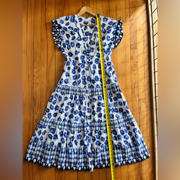 Abercrombie & Fitch Blue and White Patterned Summer Dress - Picture 11 of 11